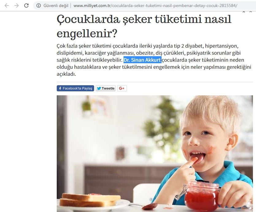 Çocuklarda şeker tüketimi