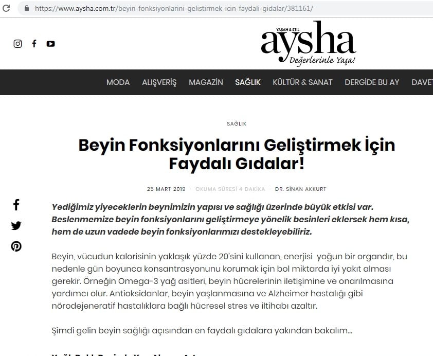 beyin fonksiyonları