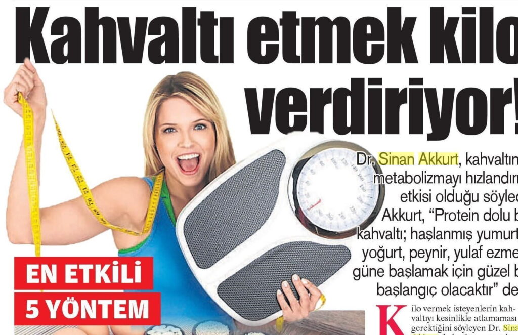Kahvaltı etmek kilo verdiriyor