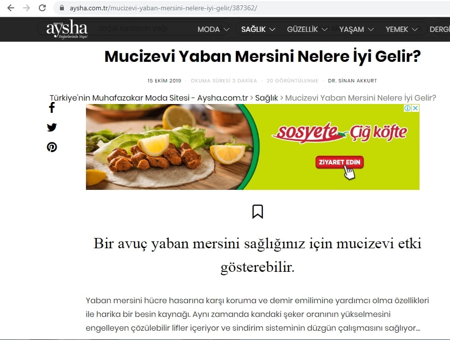 yaban mersinin sağlığımız için ne kadar önemli