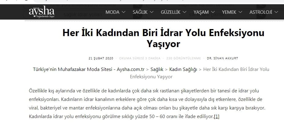 idrar yolu enfeksiyonu